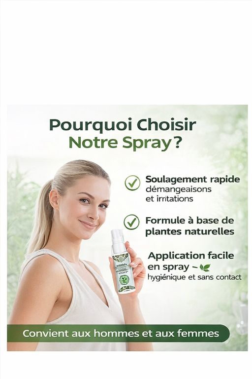 🌿 Spray Naturel Anti-Hémorroïdes – Soulagement Rapide et Discret