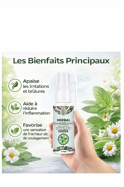 🌿 Spray Naturel Anti-Hémorroïdes – Soulagement Rapide et Discret