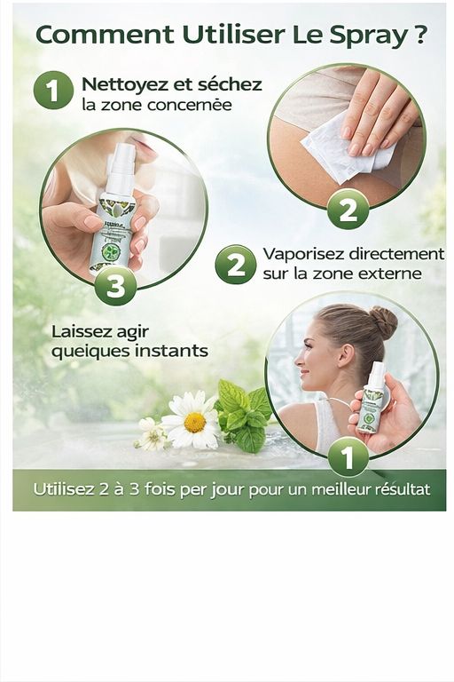 🌿 Spray Naturel Anti-Hémorroïdes – Soulagement Rapide et Discret